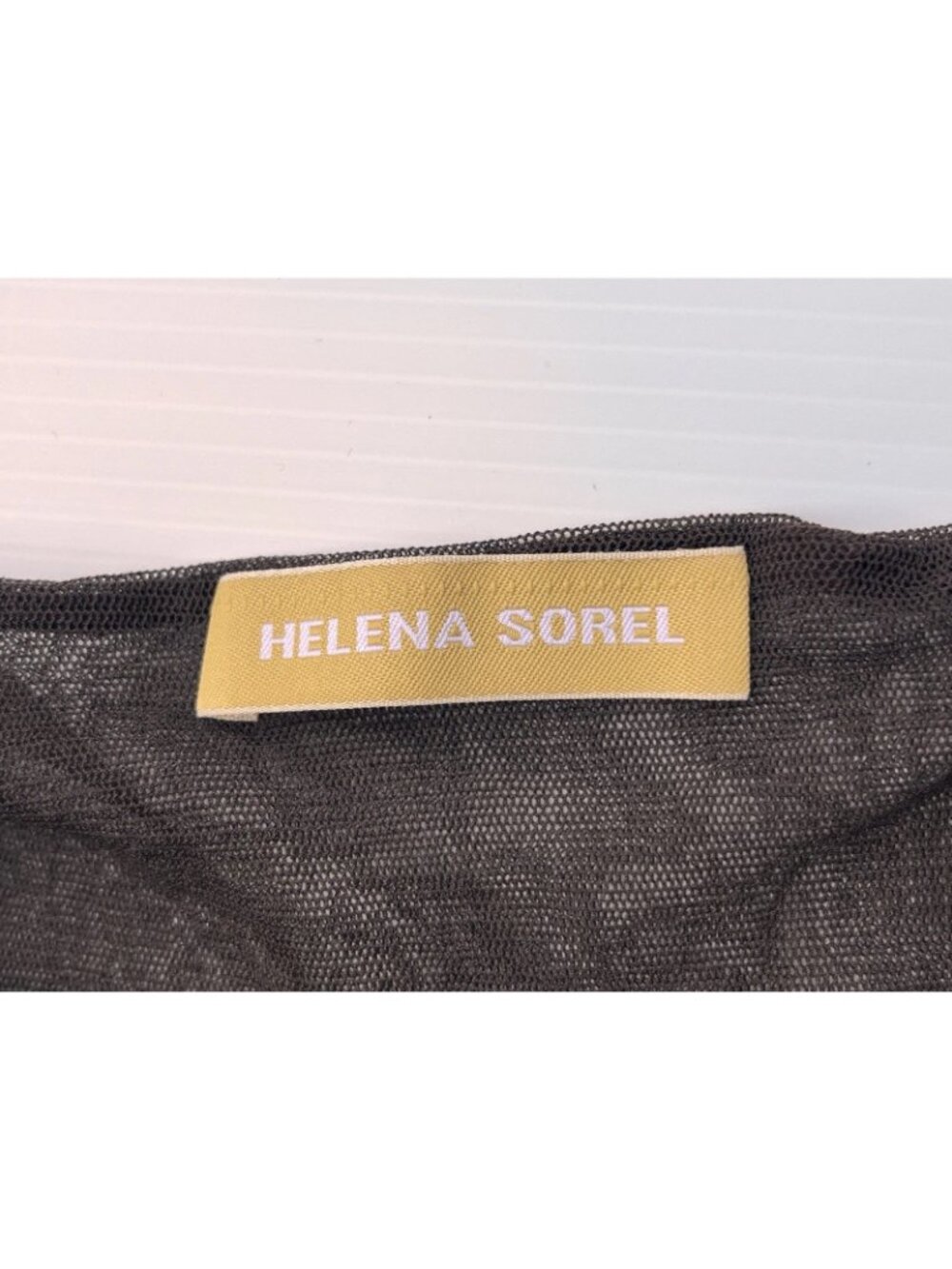Helena Sorel Mesh Cami Tank Top Embroidered Beaded Accent Size 3 France NWOT - Picture 4 of 11